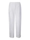 Msgm Pantalone Lino In White