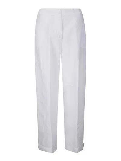 Msgm Pantalone Lino In White