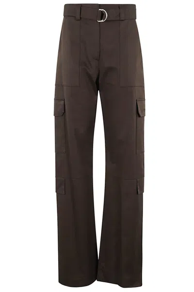Msgm Pantalone Pants In Brown