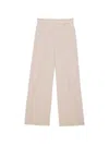 Msgm Wide Leg Trousers In Beige Cotton In Brown