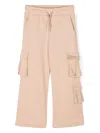 Msgm Logo-embroidered Track Pants In Beige