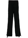 Msgm Straight-leg Ripstop Cargo Trousers In Nero