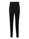 Msgm Logo-waistband Tapered Trousers In Black