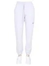 Msgm Jogging Pants With Logo Print In Grey
