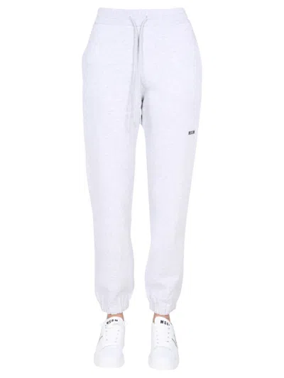MSGM MSGM JOGGING PANTS WITH LOGO PRINT