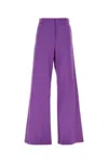 Msgm High-waist Wide-leg Trousers In Purple