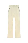 Msgm Cargo Pant With Wide-leg Silhouette And Multiple Pockets In White