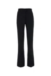 Msgm Flared High-waisted Jersey Pant In Black