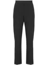 Msgm Flared High-waisted Jersey Pant In Black