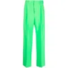 Msgm Pants In Green Wool