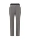 Msgm Straight-leg Virgin-wool-blend Trousers In Grey