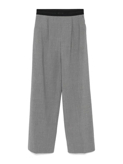 Msgm Trousers In Grey