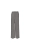 Msgm Logo-patch Trousers In Grey Melange