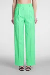 Msgm Pants In Green Wool In Green
