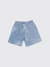 Msgm Denim Bermuda Boy In Blue