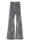 Msgm Logo-patch Wide-leg Trousers In Grey