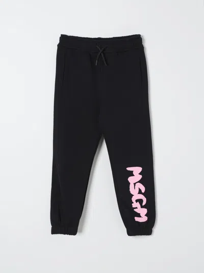 Msgm Pants  Kids Kids Color Black 1 In Schwarz 1