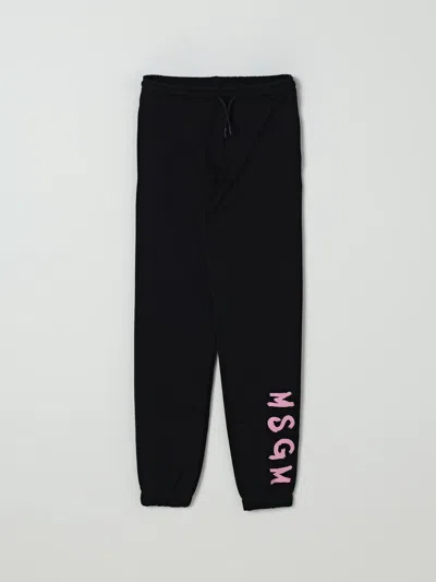 MSGM PANTS MSGM KIDS KIDS COLOR BLACK,G63960002