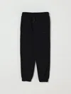 Msgm Black Joggers With Logo Patch On The Back In Black