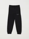 Msgm Logo-print Casual Trousers In Black