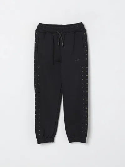 MSGM PANTS MSGM KIDS KIDS COLOR BLACK,H55680002