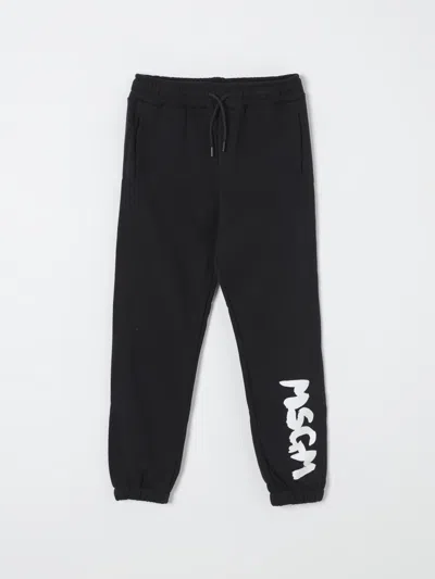 Msgm Pants  Kids Kids Color Black In Schwarz