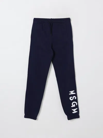Msgm Hose  Kids Kinder Farbe Blau