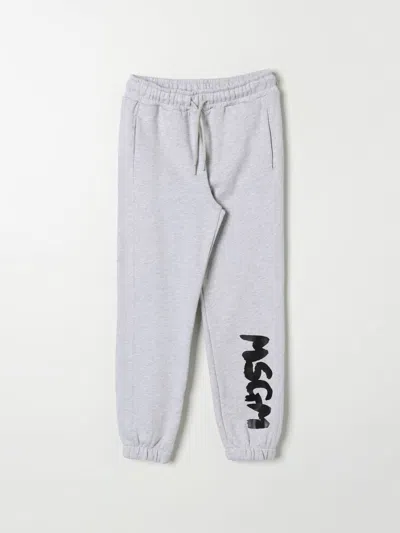 MSGM PANTS MSGM KIDS KIDS COLOR GREY,416874020