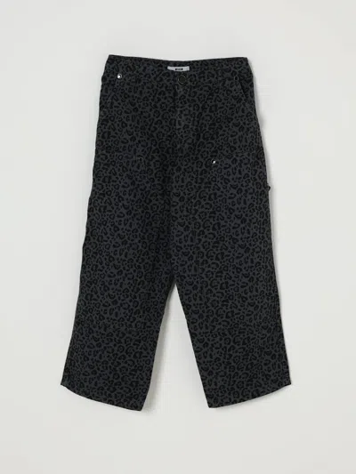 Msgm Pants  Kids Kids Color Grey In Black