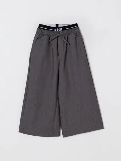 MSGM PANTS MSGM KIDS KIDS COLOR GREY,H55718020