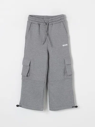Msgm Pants  Kids Kids Color Grey In Grau