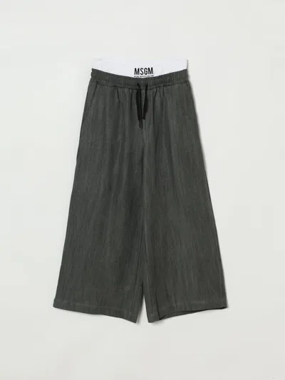 Msgm Pants Kids  Kids In Gray