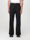 Msgm Belt-loop Casual Pants In Black