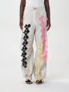 Msgm Pants  Woman Color Yellow Cream In Beige