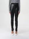 Msgm Polyester Leggings Featuring Elastic Waistband In Schwarz