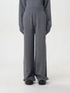 Msgm Wool Blend Knit Wide Sweatpants In Grau