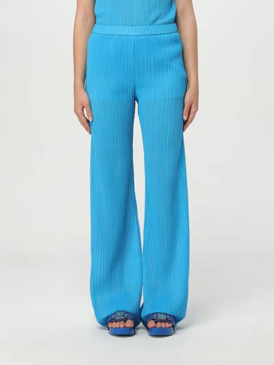 Msgm Pants  Woman Color Turquoise