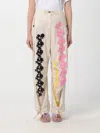 Msgm Pants  Woman Color Yellow Cream In Yellow Cream
