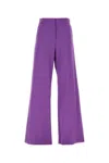 Msgm High-waist Wide-leg Trousers In Purple
