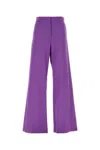 Msgm High-waist Wide-leg Trousers In Purple