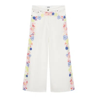 Msgm Pants In White