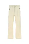 Msgm Cargo Pant With Wide-leg Silhouette And Multiple Pockets In White