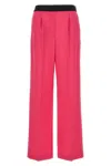 Msgm Trousers With Front Pleats And Elastic Waistband