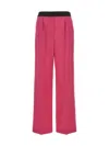 Msgm Wool Trousers In Fuchsia