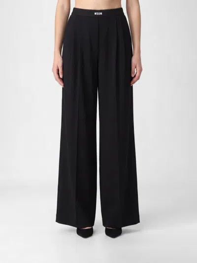 Msgm Pants Woman In Black