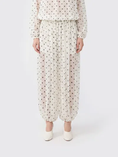 Msgm Pants Woman In White