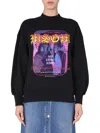 Msgm Paricollo Sweatshirt In Black