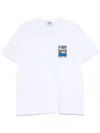 Msgm Patch-detail Cotton T-shirt Clothing In White