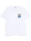 Msgm Patch-detail Cotton T-shirt Clothing In White