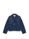 Msgm Patch-pocket Denim Jacket In Blue